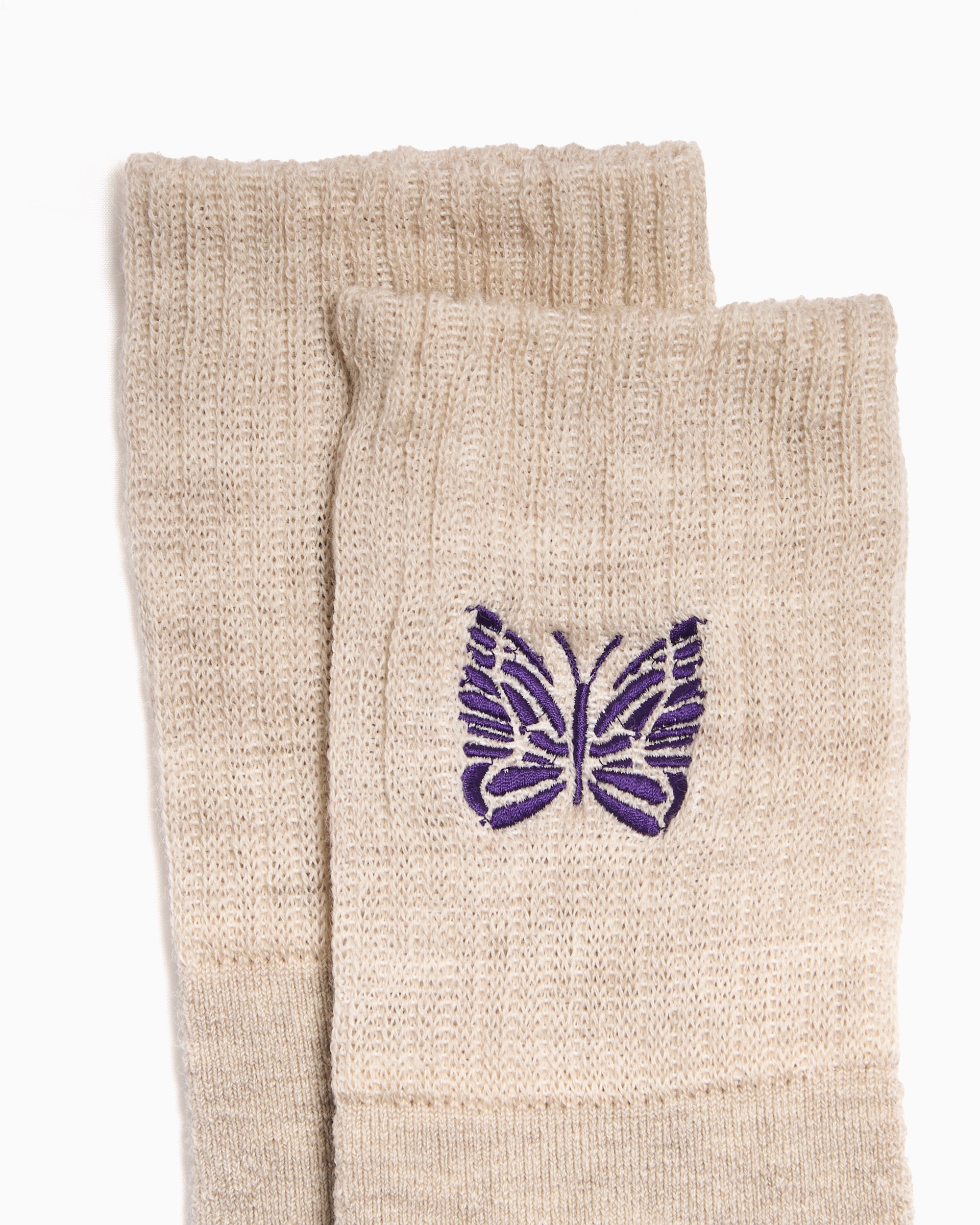 Socks Needles Rib Unisex Socks - RW061-A-Beige