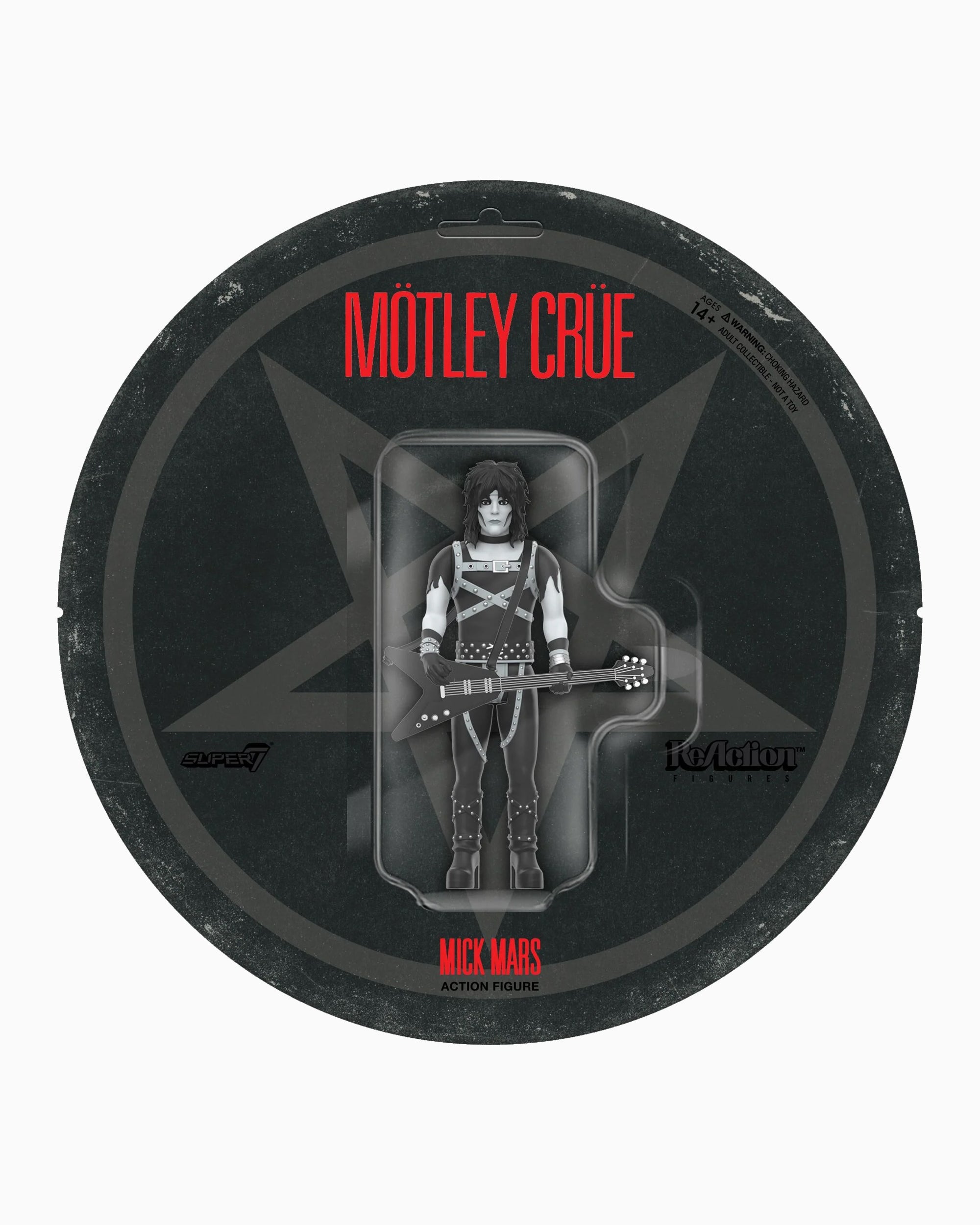  Super7 ReAction Figure Motley Crue Mick Mars Shout At The Devil - S7MMCMMSATDBW