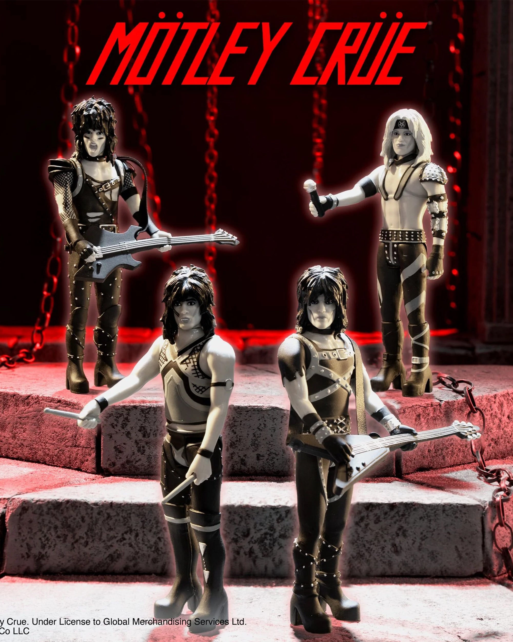  Super7 ReAction Figure Motley Crue Mick Mars Shout At The Devil - S7MMCMMSATDBW