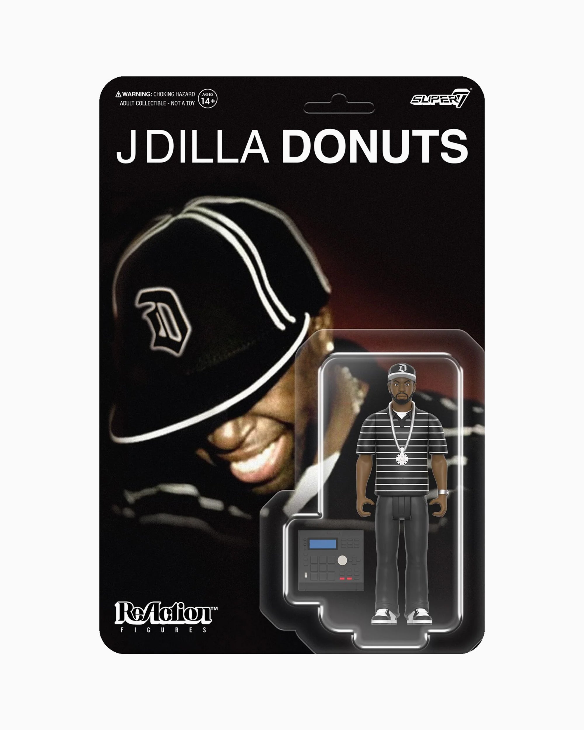Super7 ReAction Figures J Dilla Donuts Smile Album Cover