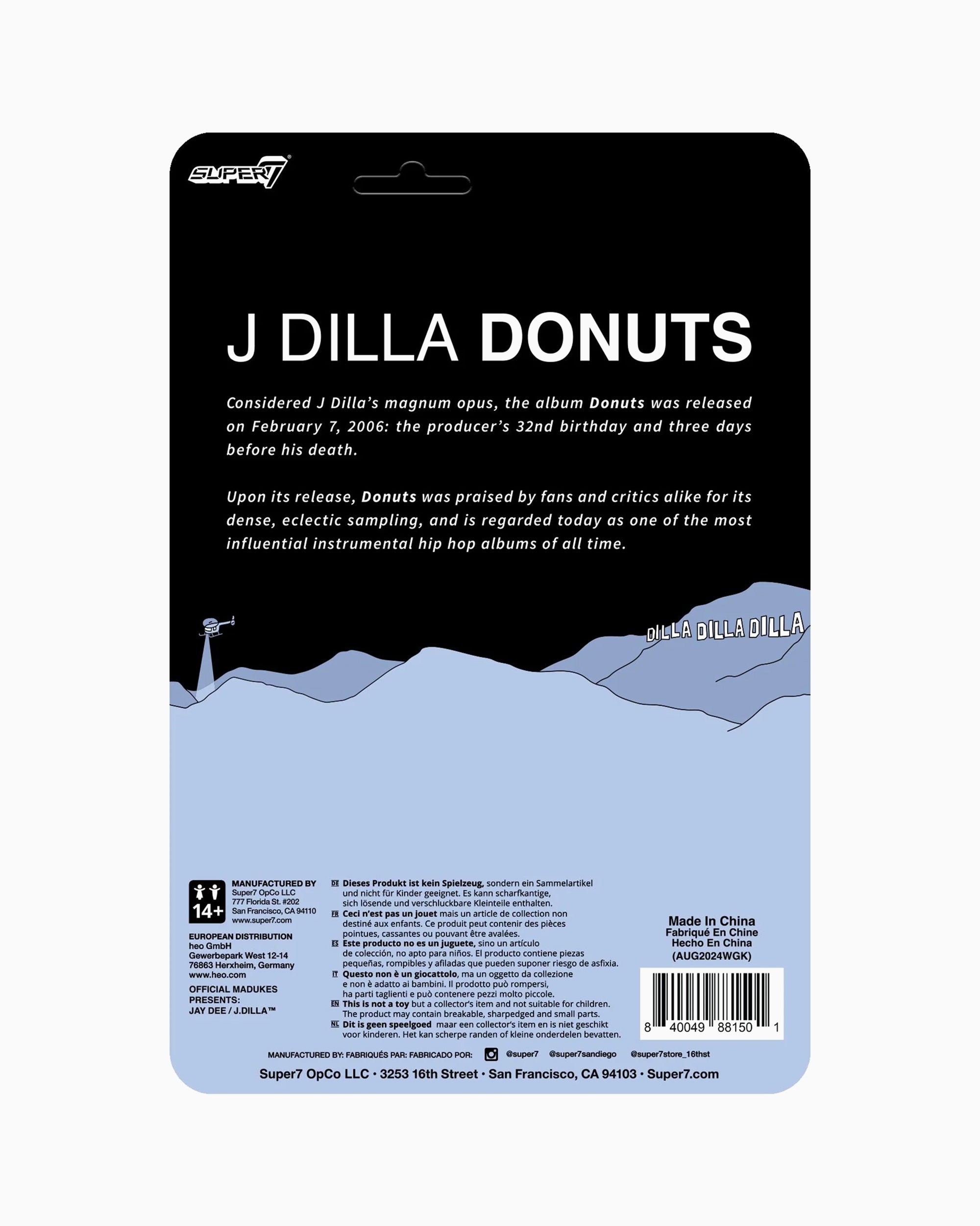  Super7 ReAction Figures J Dilla Donuts Smile Album Cover - S7JDRFDSAC