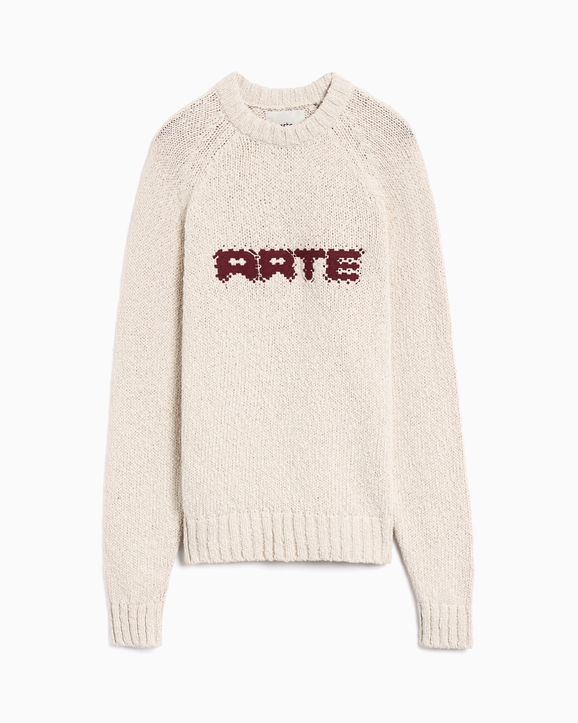 Sweaters Arte Antwerp Pixel Front Logo Men's Sweater - AW25-226K-Cream