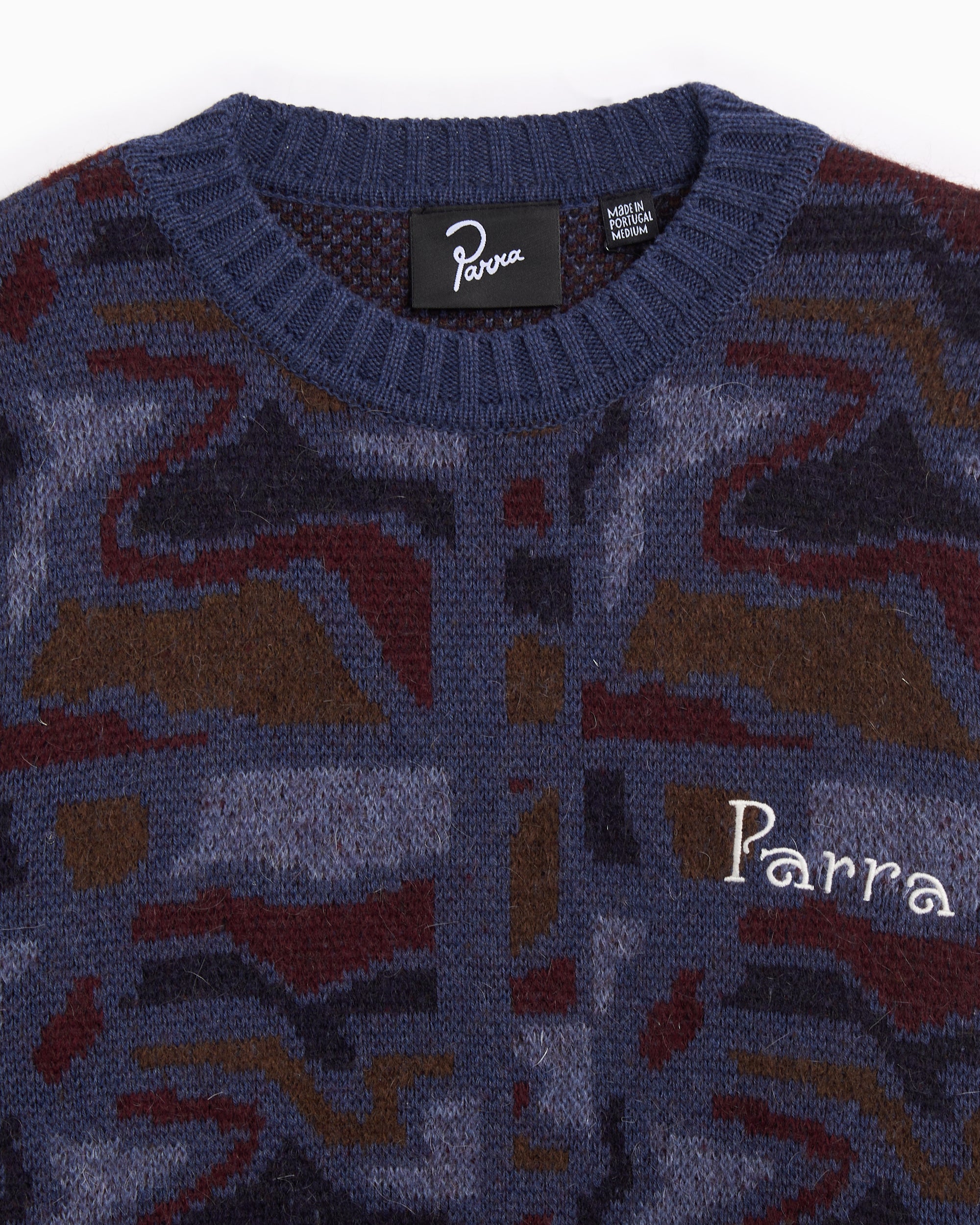 Sweaters by Parra Repeat ftp Booster Graphic Relaxed Men's Sweater - 54335-BLUE