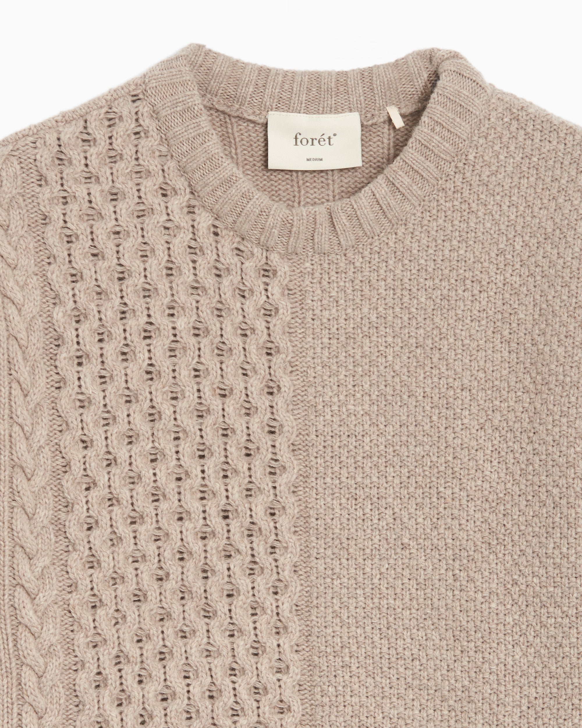 Sweaters Forét Hybrid Men's Cable Knit Sweater Men's Sweater - F4099-KHAKI
