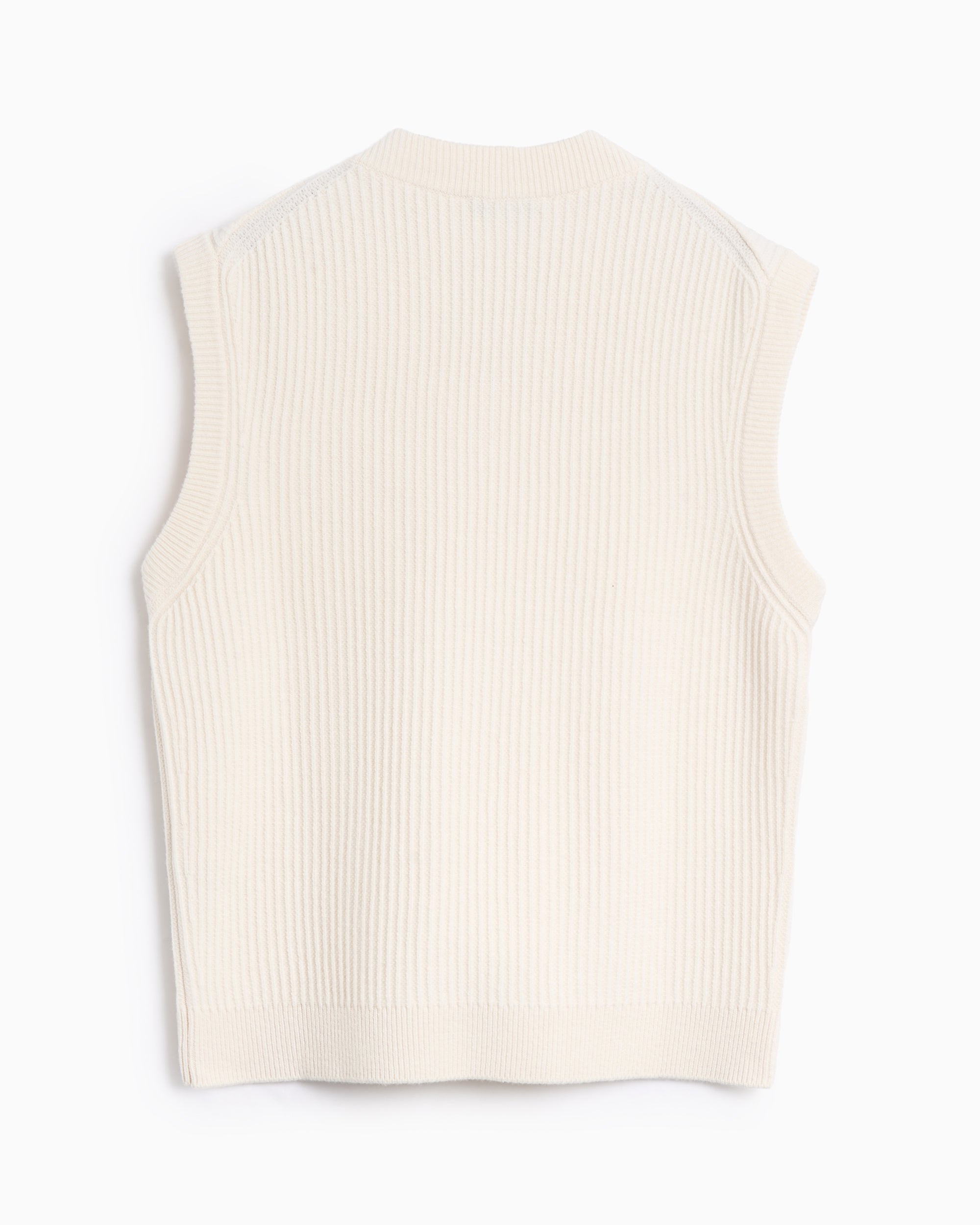 Sweaters Maison Kitsuné Fox Head Logo Ribbed Vest Men's Sweater - PM00810KT1149-P700