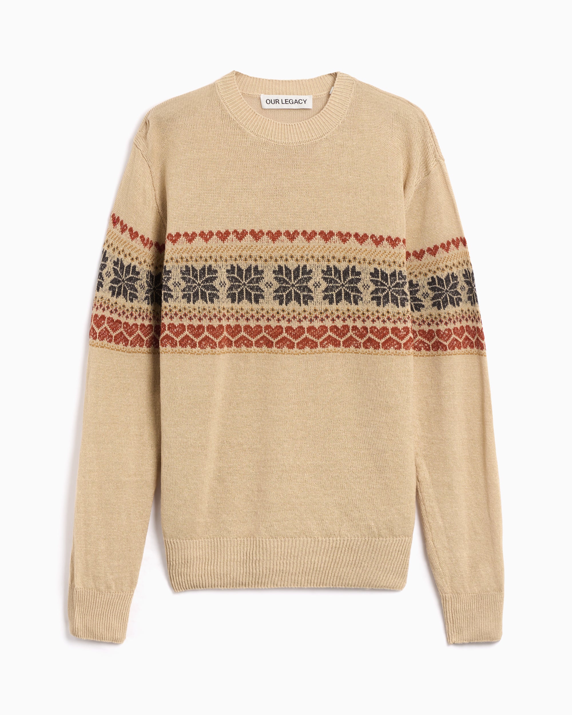 Sweaters Our Legacy Snow Fairisle Hemp Men's Base Roundneck Sweater Men's Sweater - M2243BS