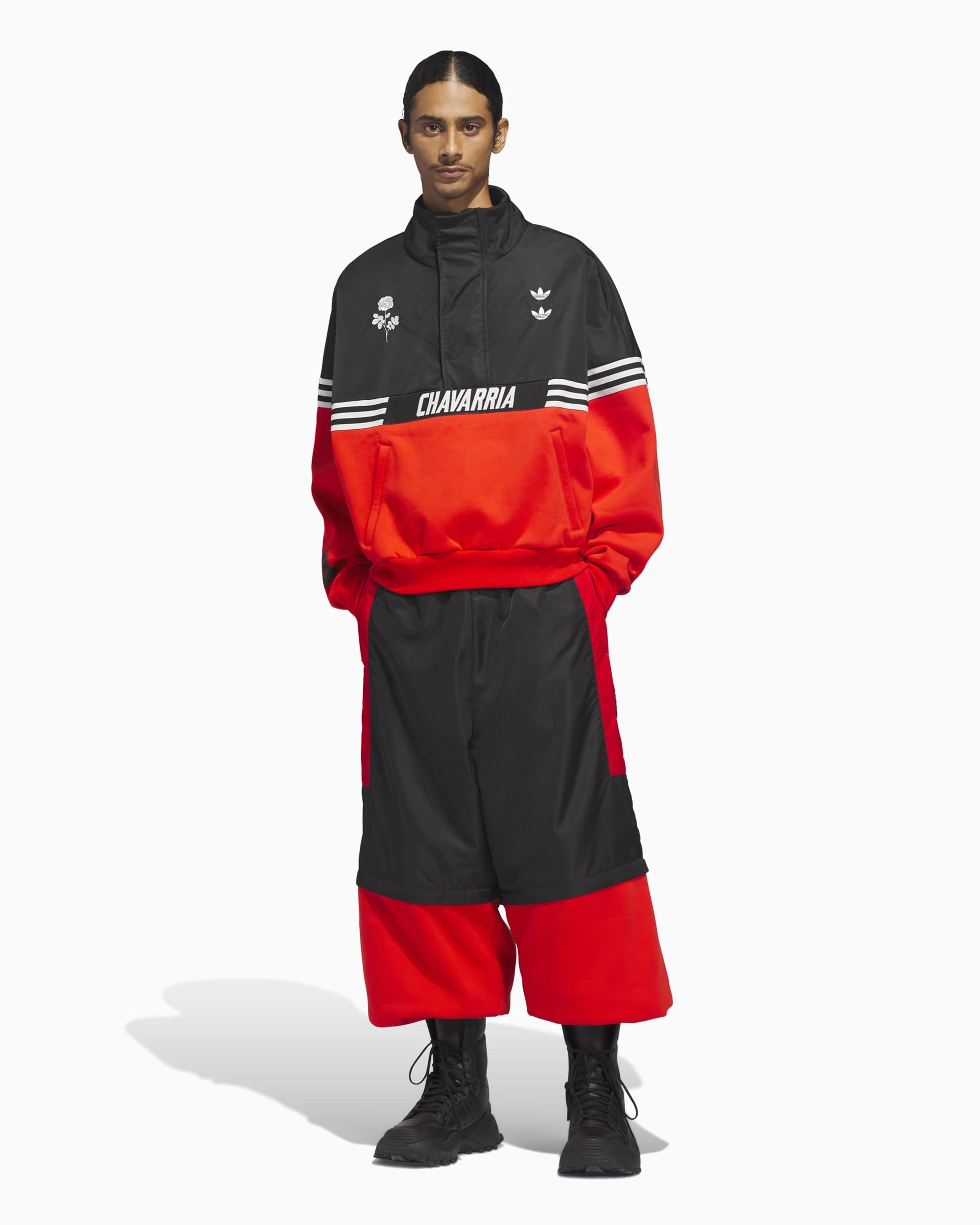 Sweatshirts adidas Originals x Willy Chavarria Gomez Logo Relaxed Men's Half Zip Sweatshirt - KD9360