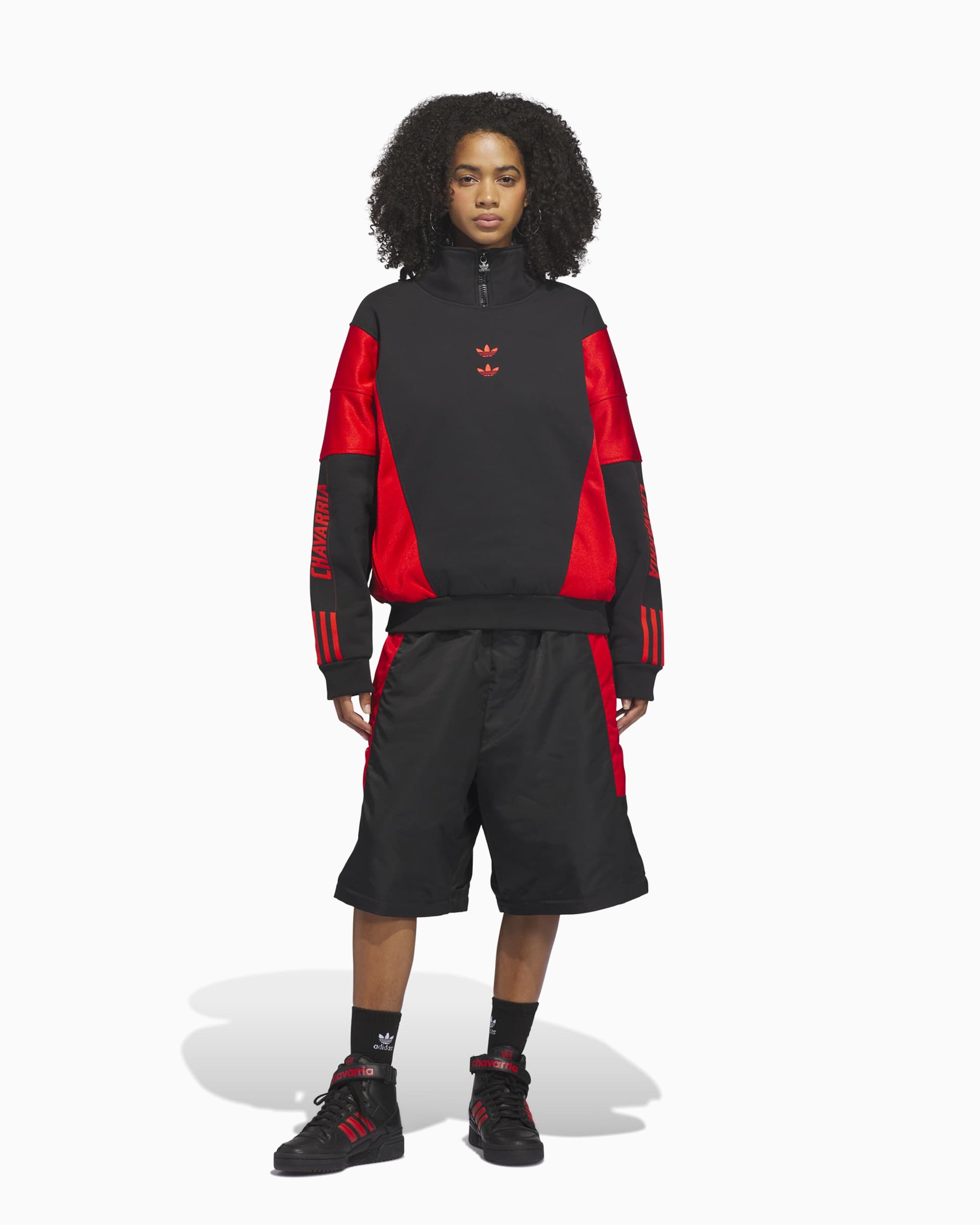 Sweatshirts adidas Originals x Willy Chavarria Watsonville Logo Relaxed Men's Half Zip Sweatshirt - KD9347