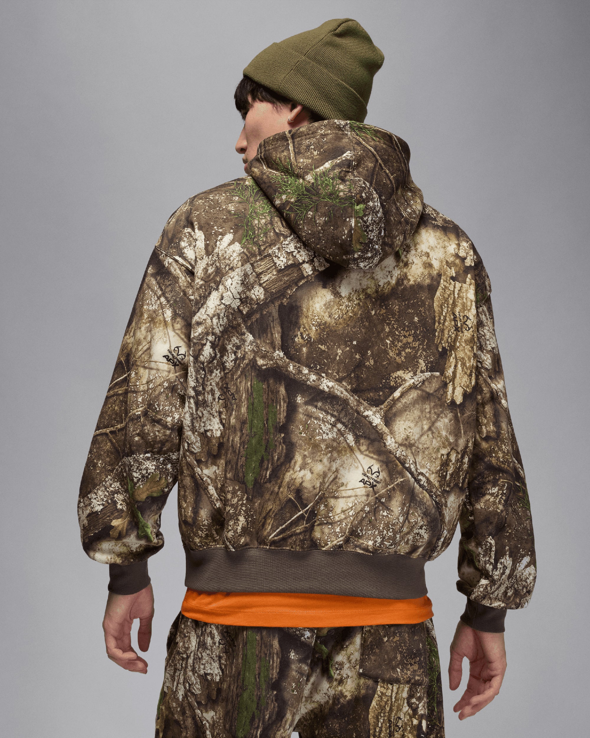 Sweatshirts Jordan Brooklyn Realtree Camo Print Relaxed Men's Hoodie - HV1860-222