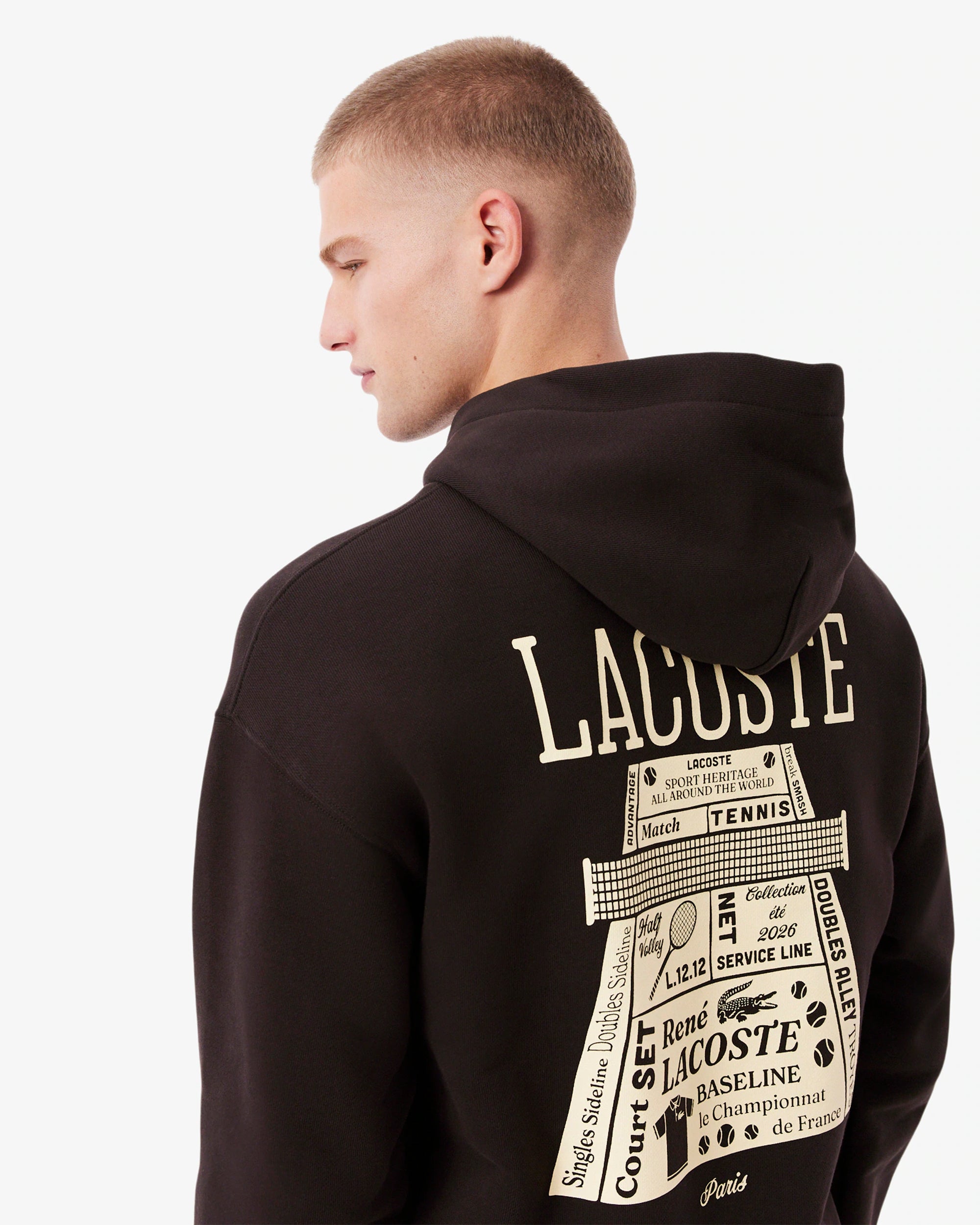 Sweatshirts Lacoste Graphic Oversize Men's Hoodie - SH0518-00-3LA