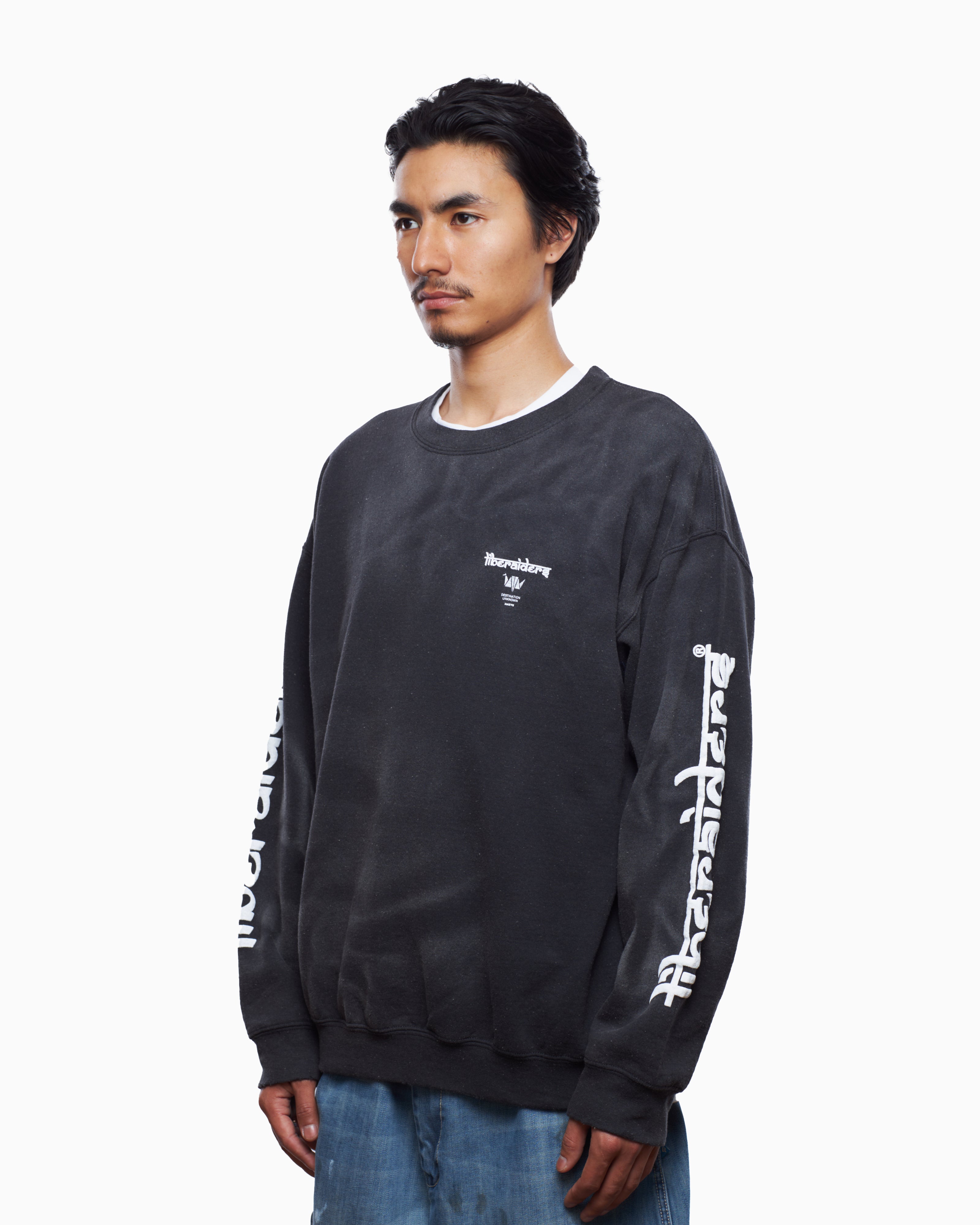 Sweatshirts Liberaiders® Liberaiders® Logo Vintage Men's Sweatshirt Men's Sweatshirt - 753192303-BLACK