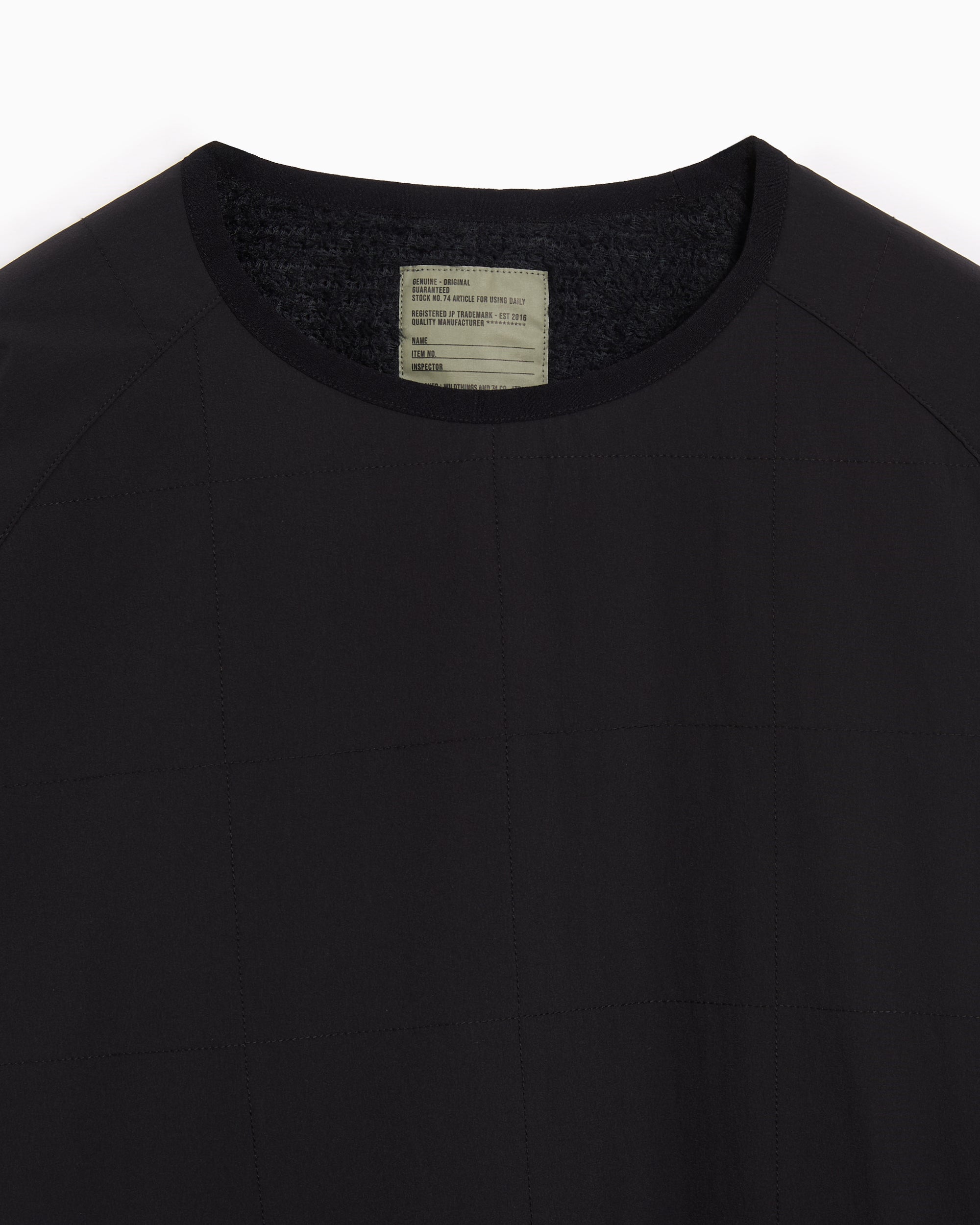 Sweatshirts Poliquant x Wild Things The ECWCS Deformed Quilting Relaxed Men's Sweatshirt - 2502006-BLACK