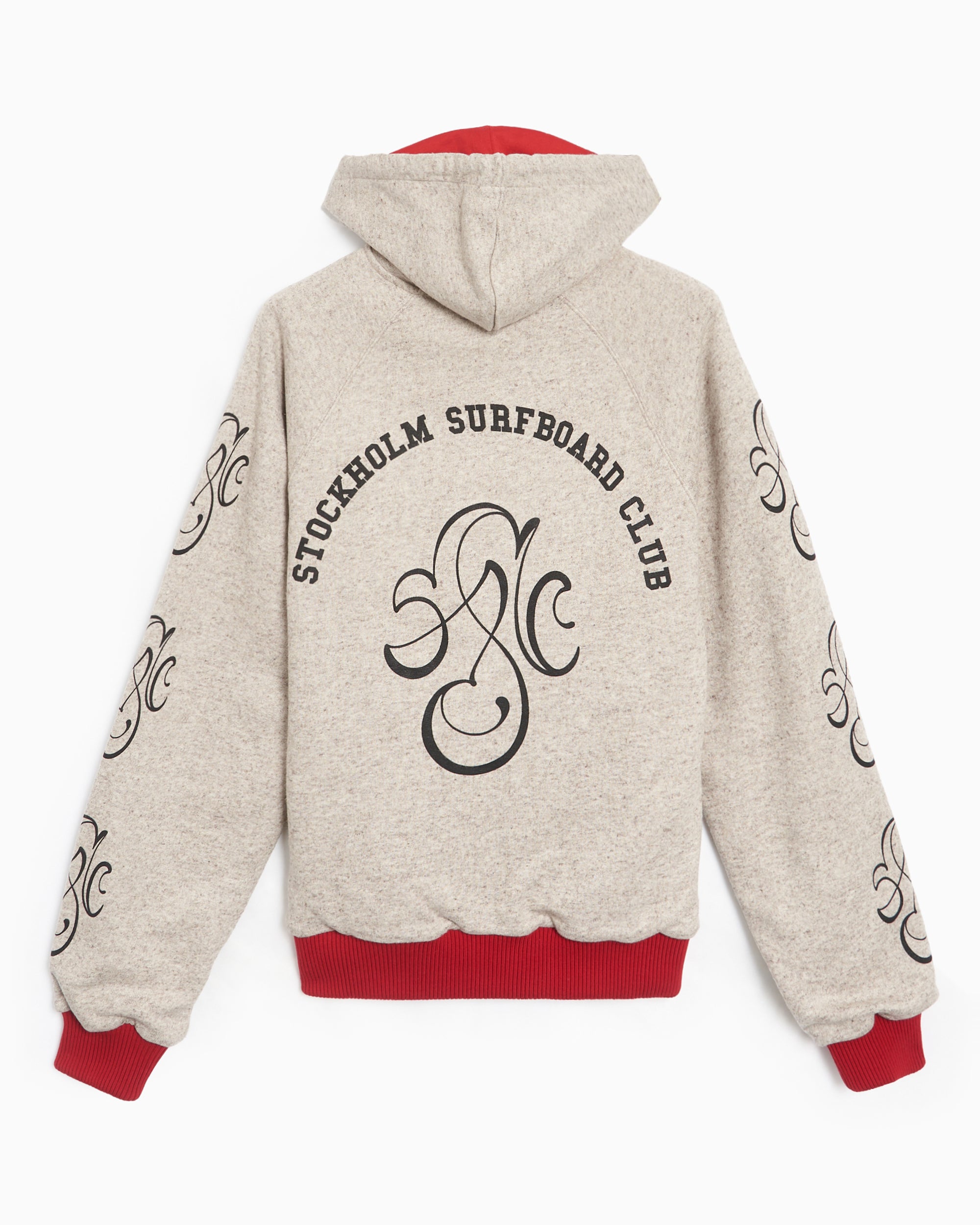 Sweatshirts Stockholm (Surfboard) Club Melange Men's Zip Hoodie Men's Zip-Up Sweatshirt - U1000134-Grey Melange