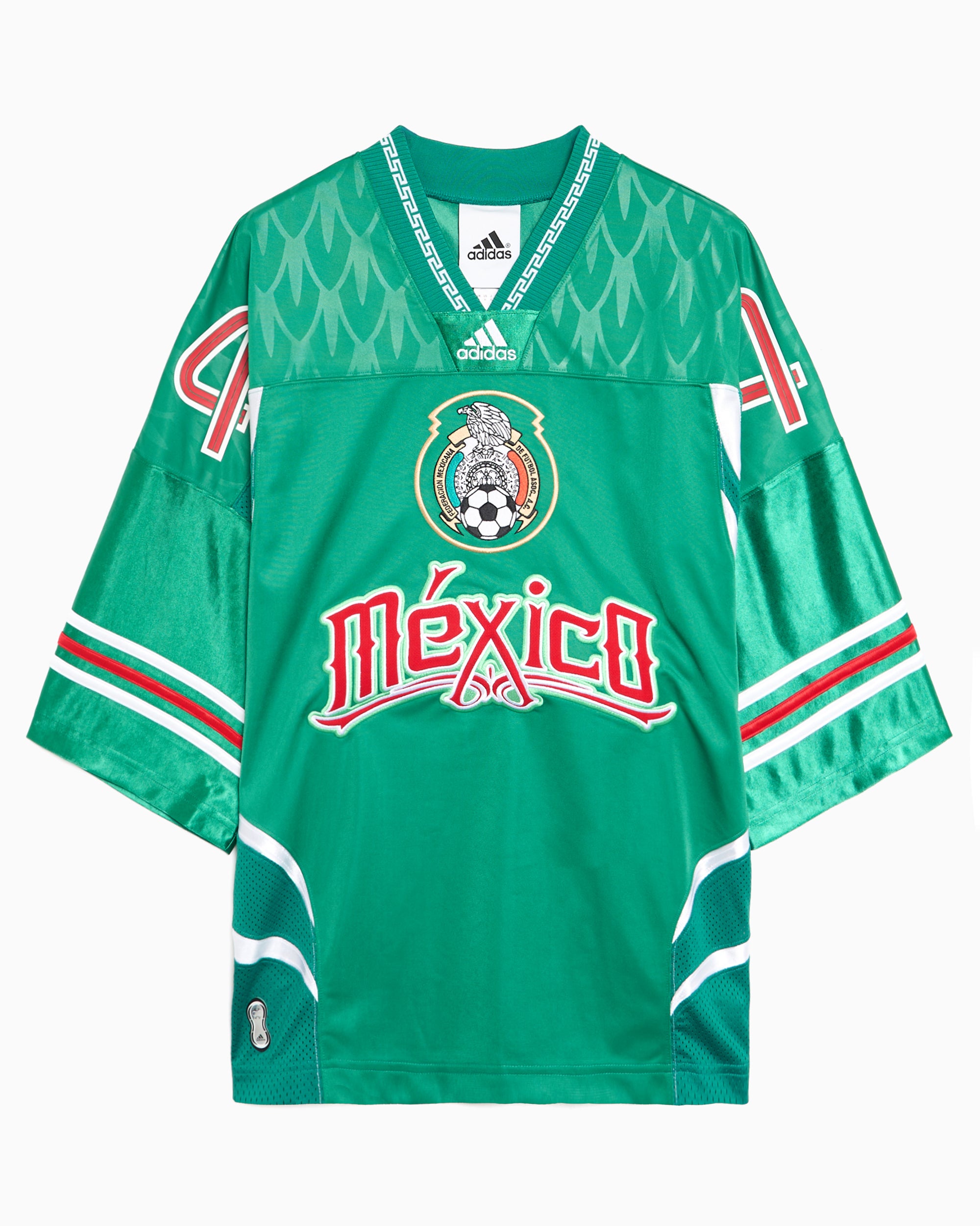 T-Shirts adidas Originals Bringback Remixed "Mexico" Logo Half-Sleeved Relaxed Men's Jersey T-Shirt - KD5986
