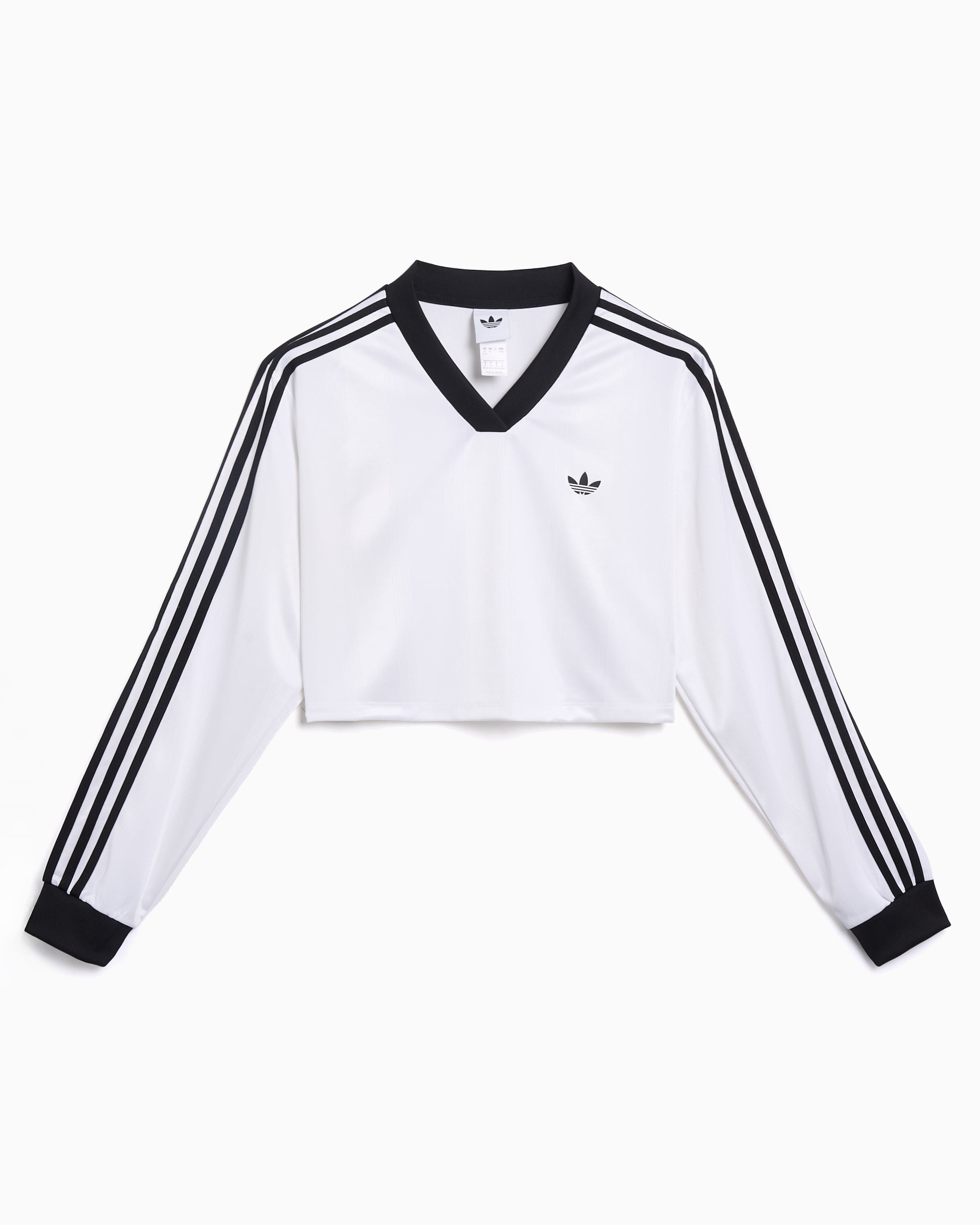 T-Shirts adidas Originals Jacquard Long-Sleeved Crop Women's T-Shirt - JV9740