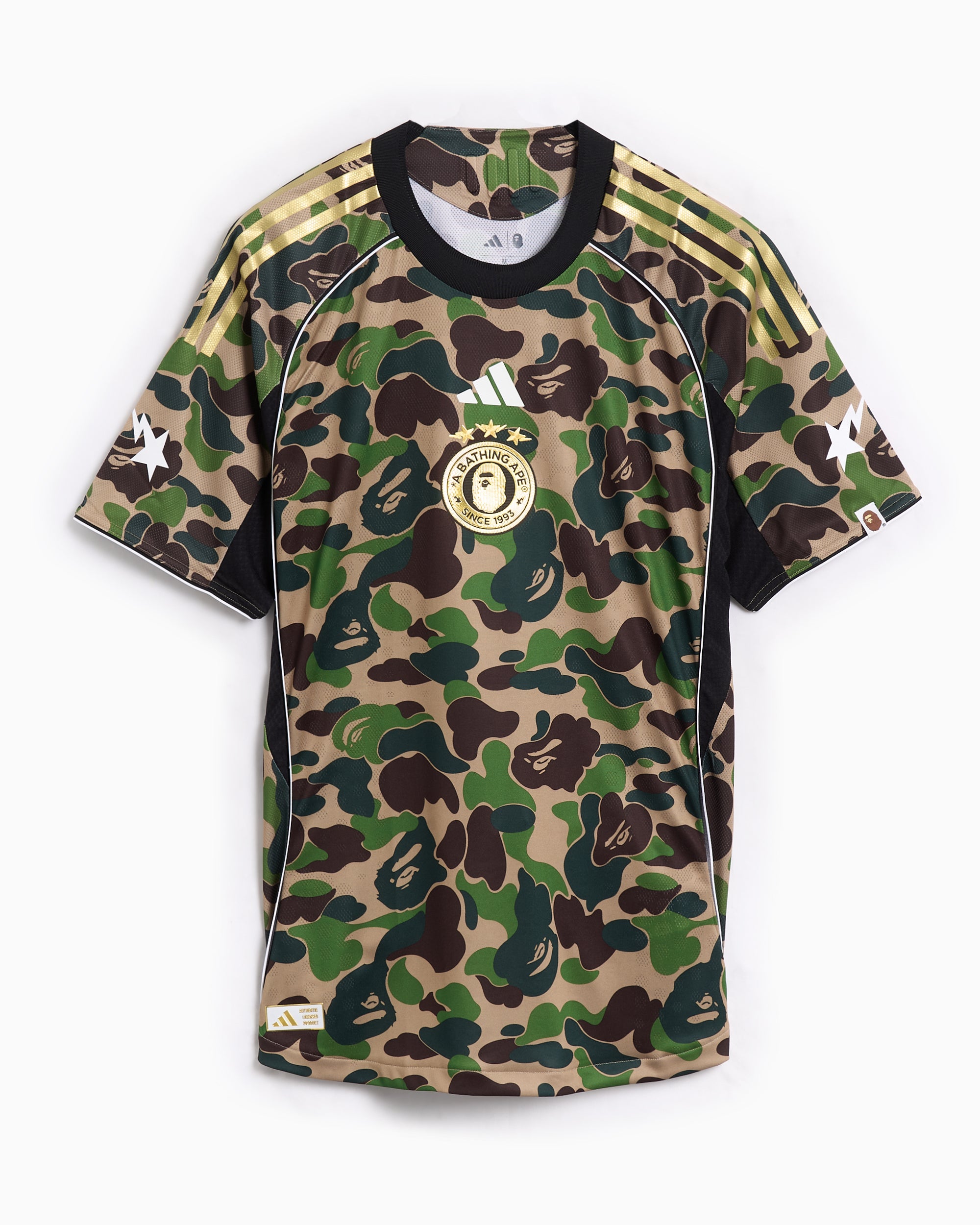 T-Shirts adidas Originals x BAPE Football Graphic Slim Men's Jersey T-Shirt - KB2202