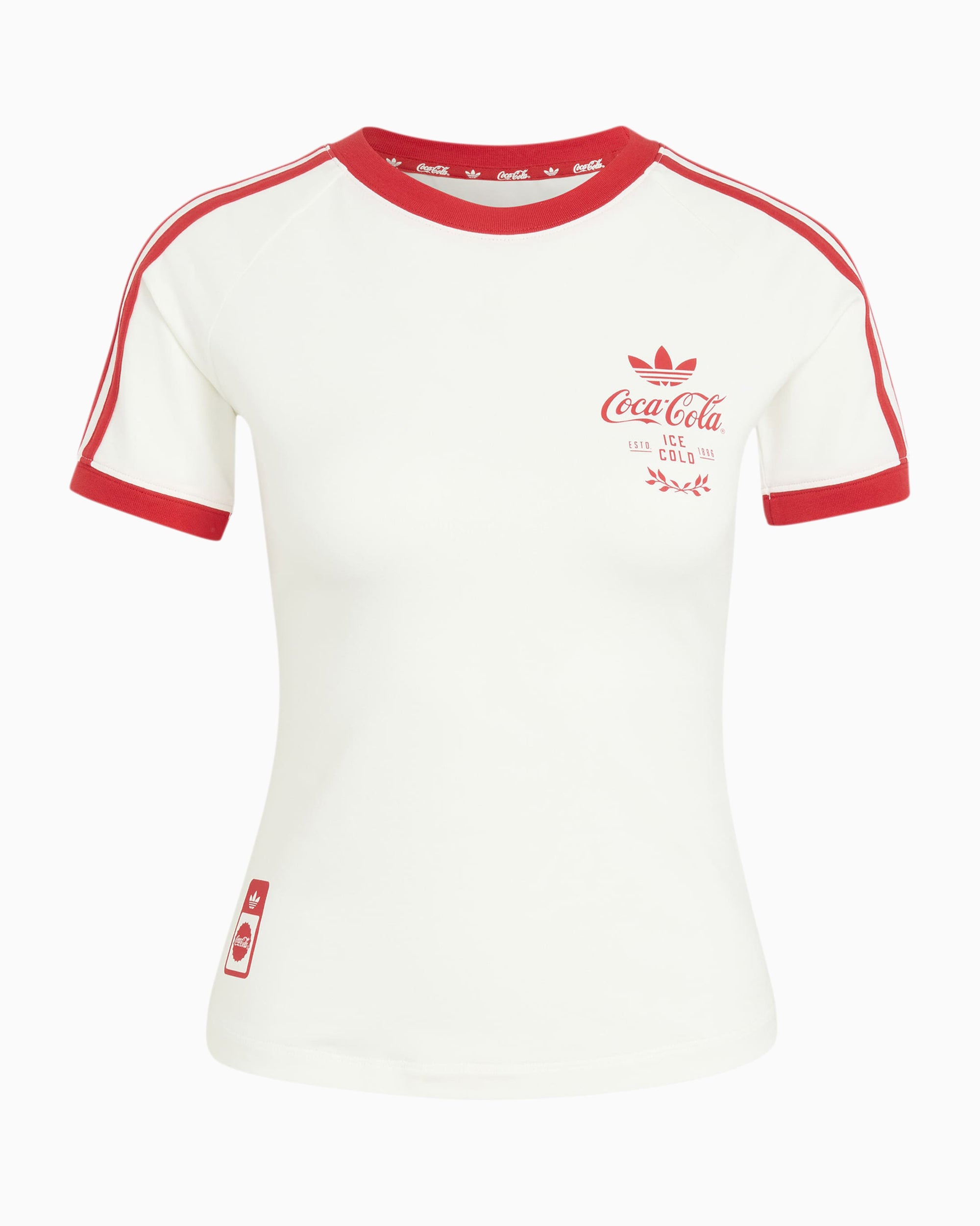 T-Shirts adidas Originals x Coca-Cola 3-Stripes Graphic Slim Women's T-Shirt - KY7559