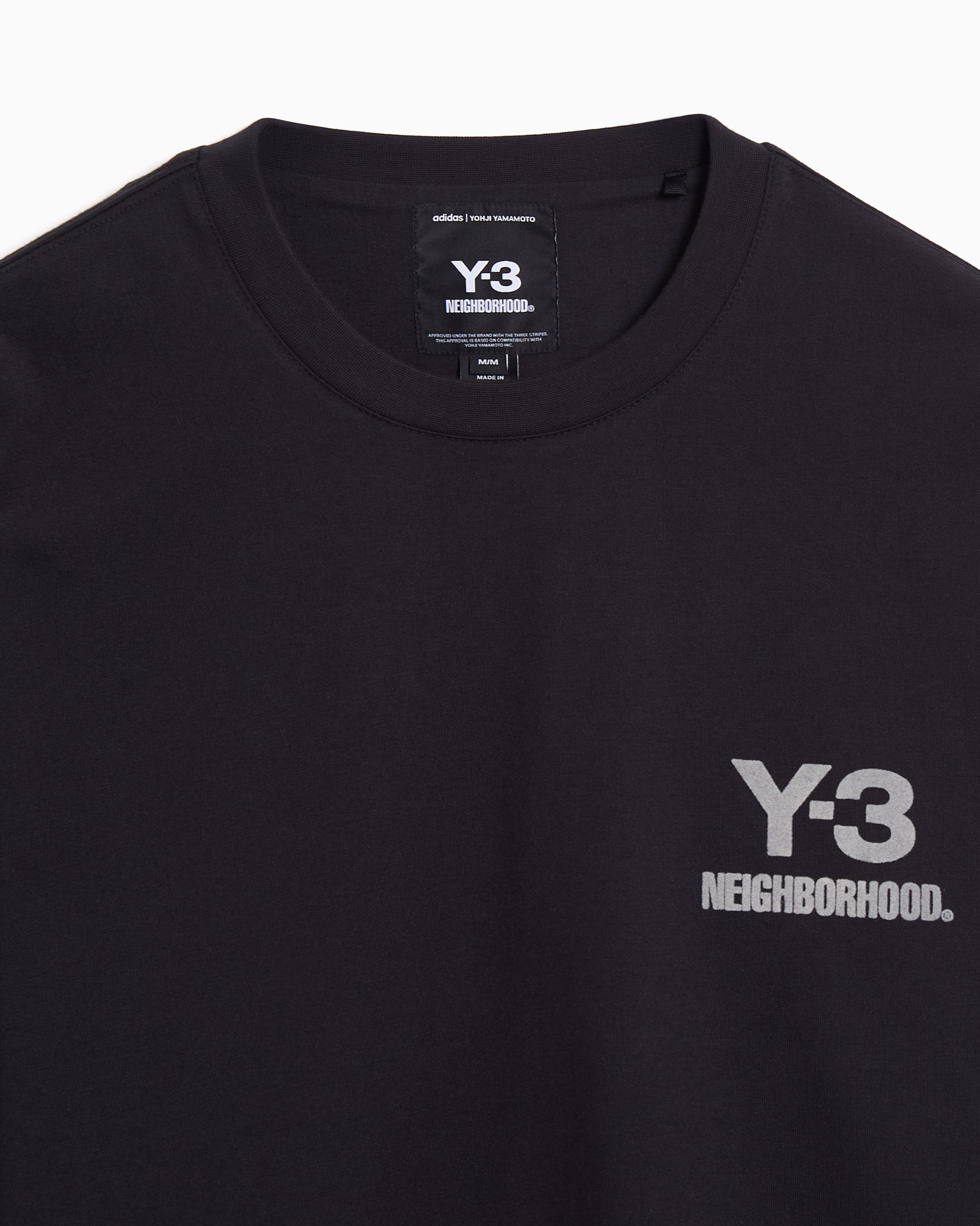 T-Shirts adidas Y-3 x Neighborhood Logo LS Long-Sleeved Relaxed Men's T-Shirt - JW7001