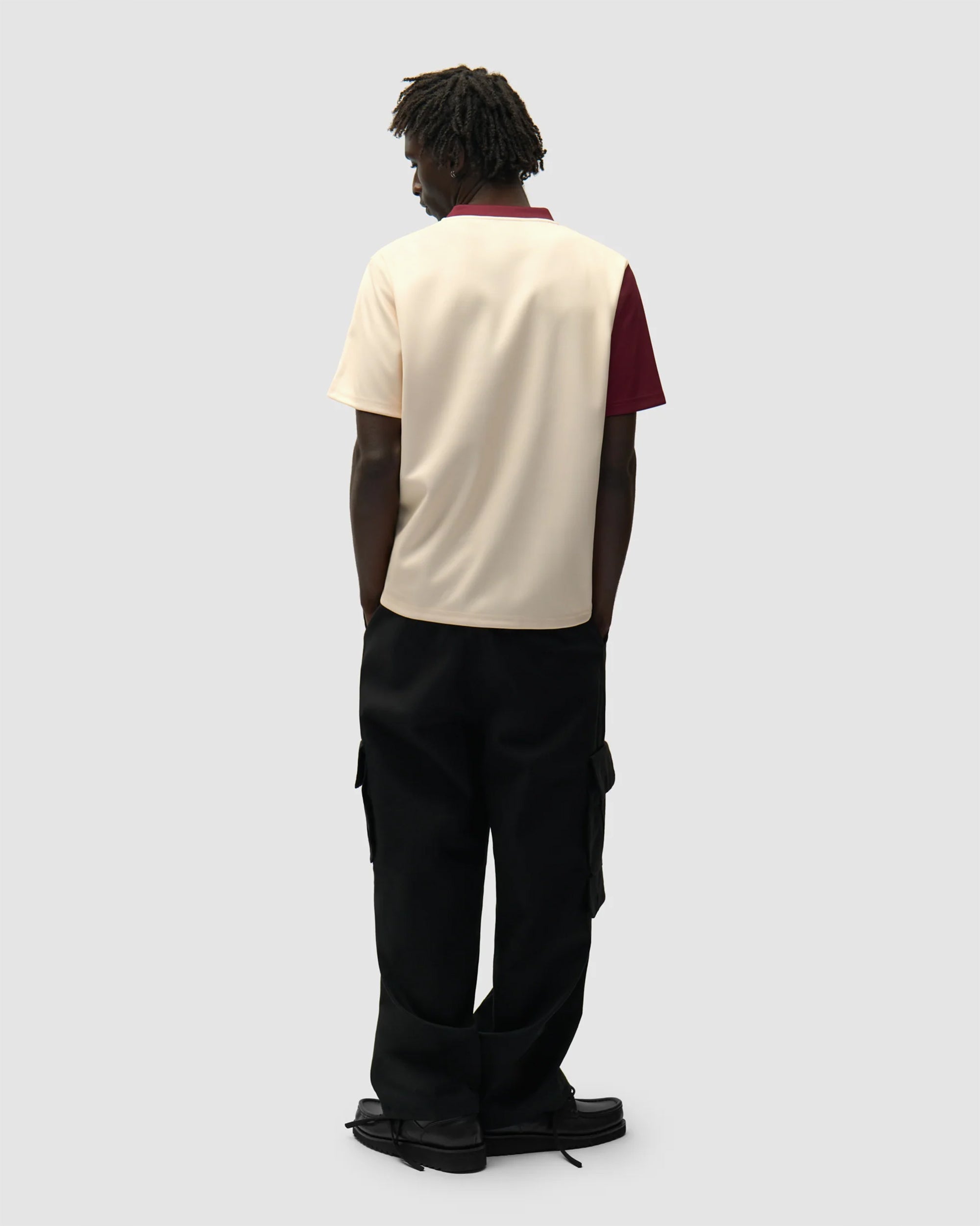 T-Shirts Arte Antwerp Football Embroidered Relaxed Men's T-Shirt - SS26-082T-BordeauxCream