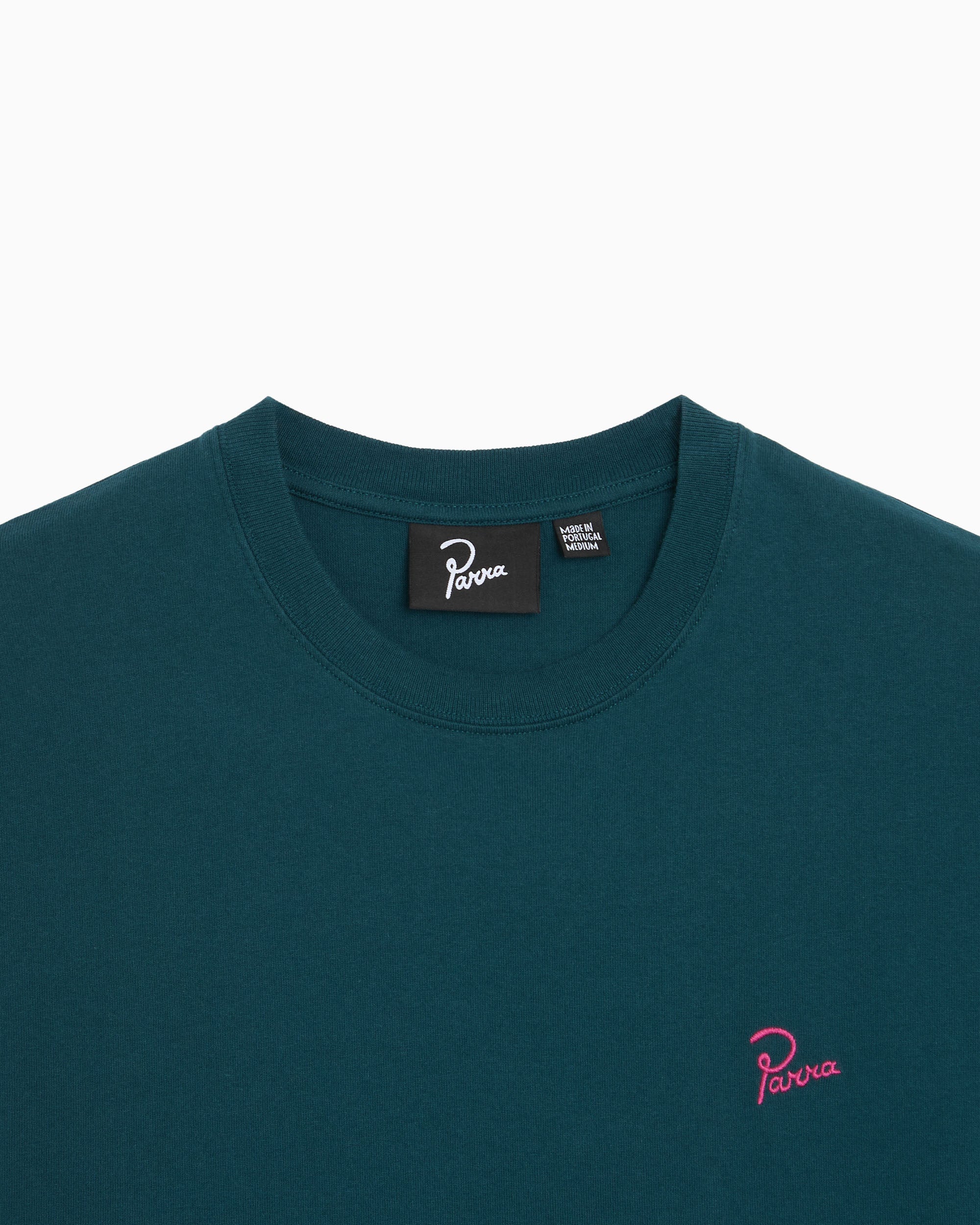 T-Shirts by Parra Signature Logo Boxy Men's T-Shirt - 55145-DARKGREEN