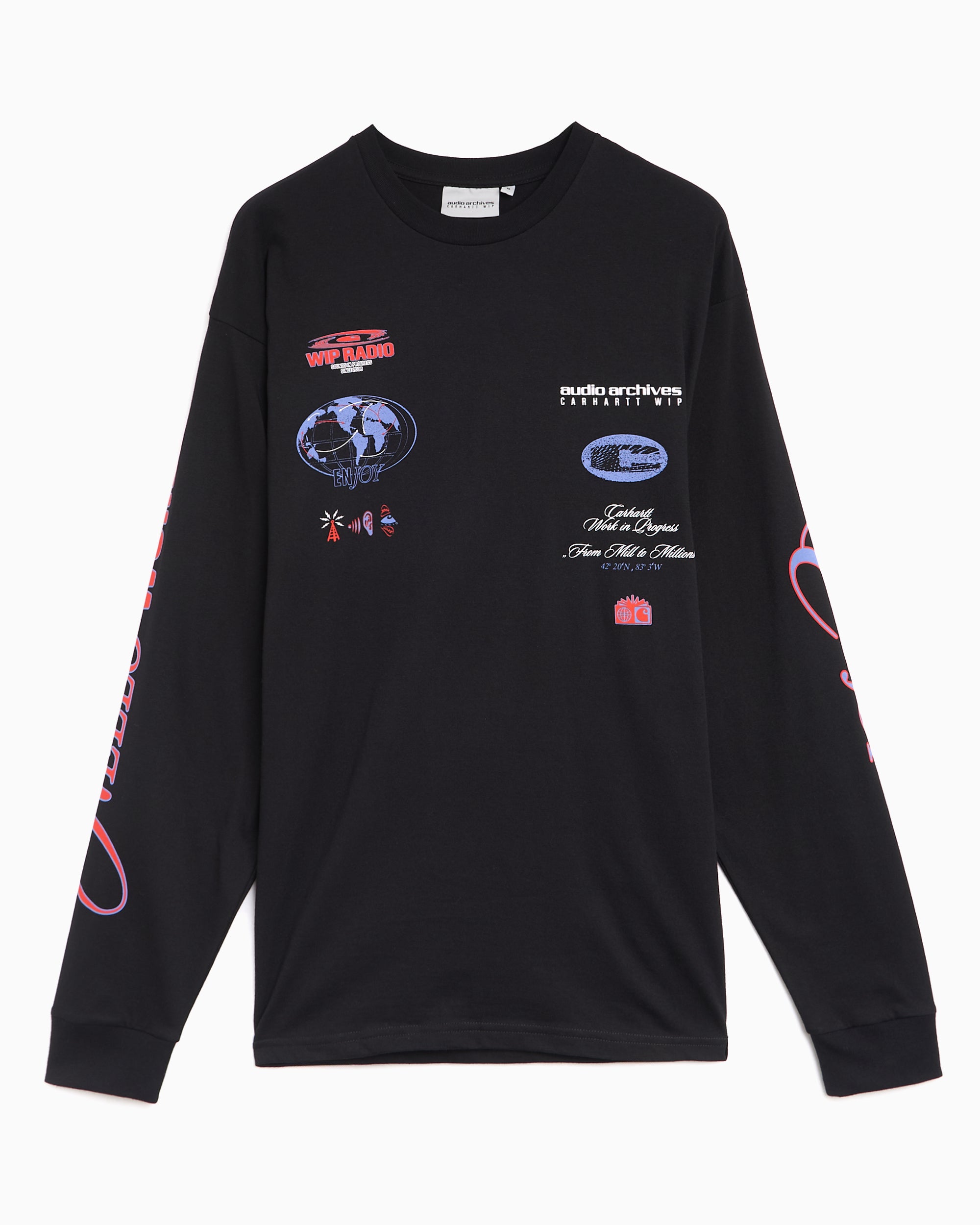 T-Shirts Carhartt WIP Audio Archives WIP Graphic Long-Sleeved Unisex T-Shirt - I036684-89XX
