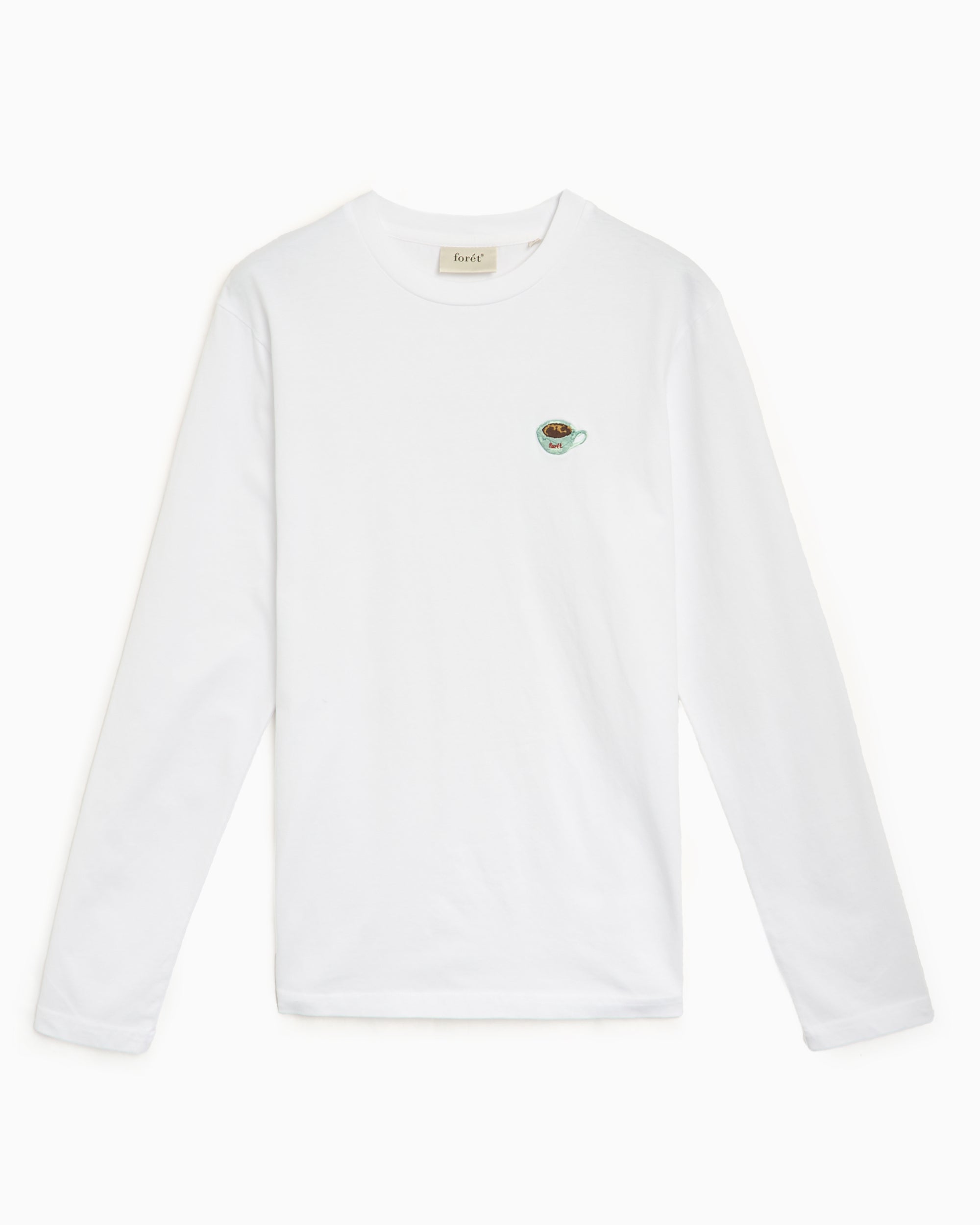 T-Shirts Forét Relax Men's Long Sleeve T-Shirt Men's T-Shirt - F5903-WHITE