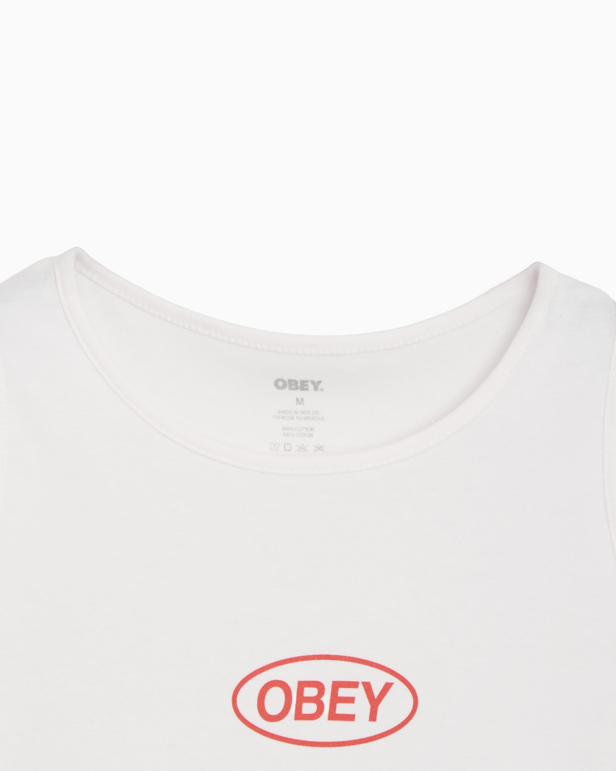 T-Shirts OBEY Clothing Bold Oval Logo Slim Women's Tank Top - 268052729-WHT