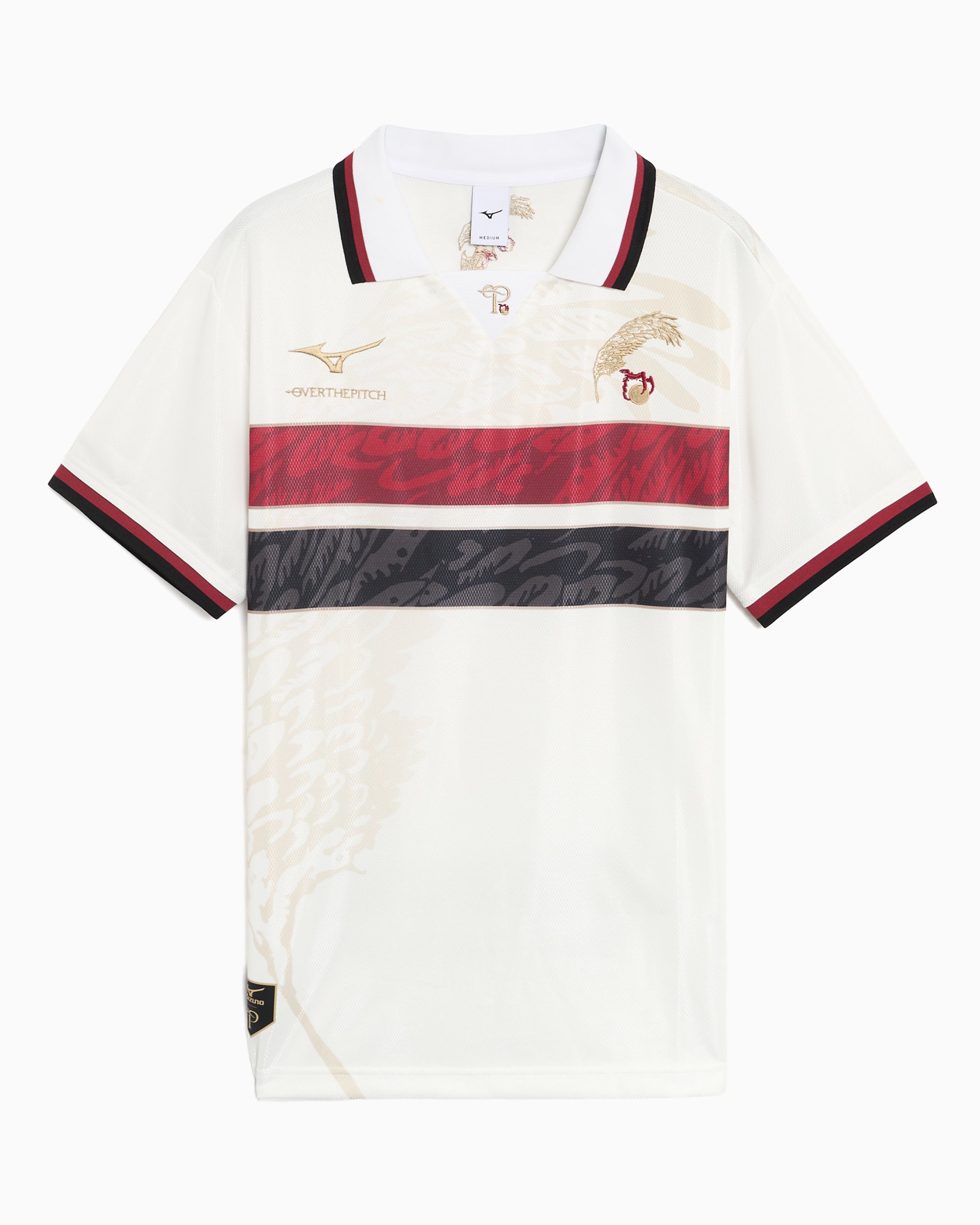 T-Shirts OVER THE PITCH x Mizuno Football Logo Men's Jersey T-Shirt - 32TPAI0001
