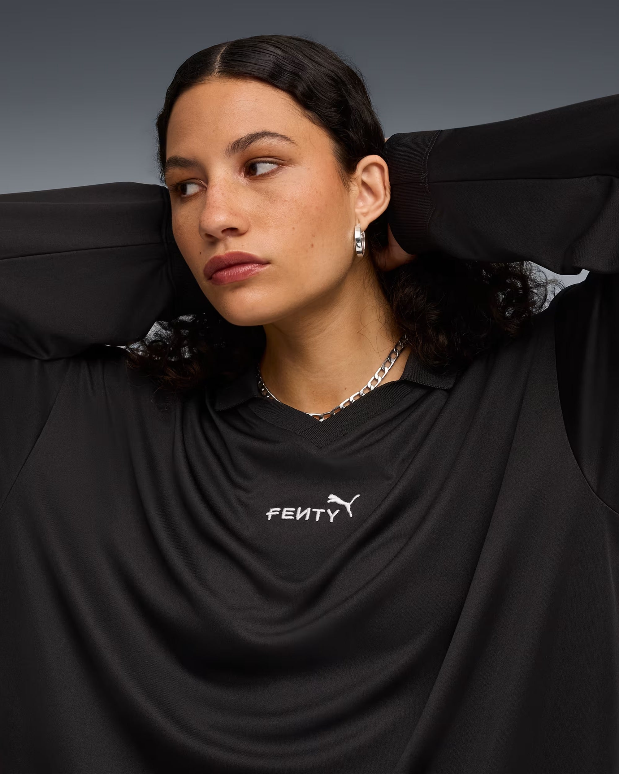 T-Shirts Puma x FENTY Goalie Long-Sleeved Relaxed Women's T-Shirt - 633786-01