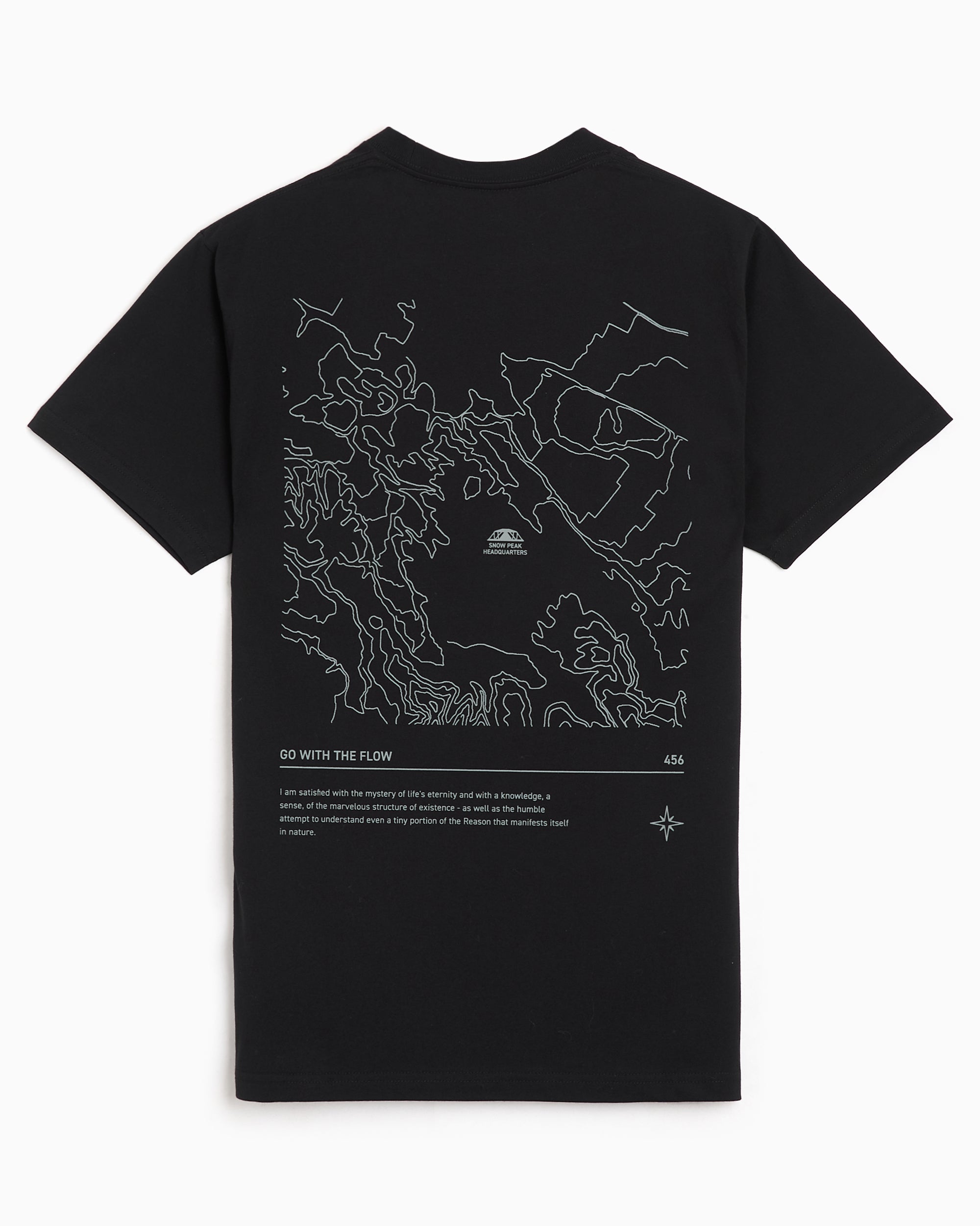 T-Shirts Snow Peak HQ Topographic Map Graphic Relaxed Men's T-Shirt - TS-26SU003