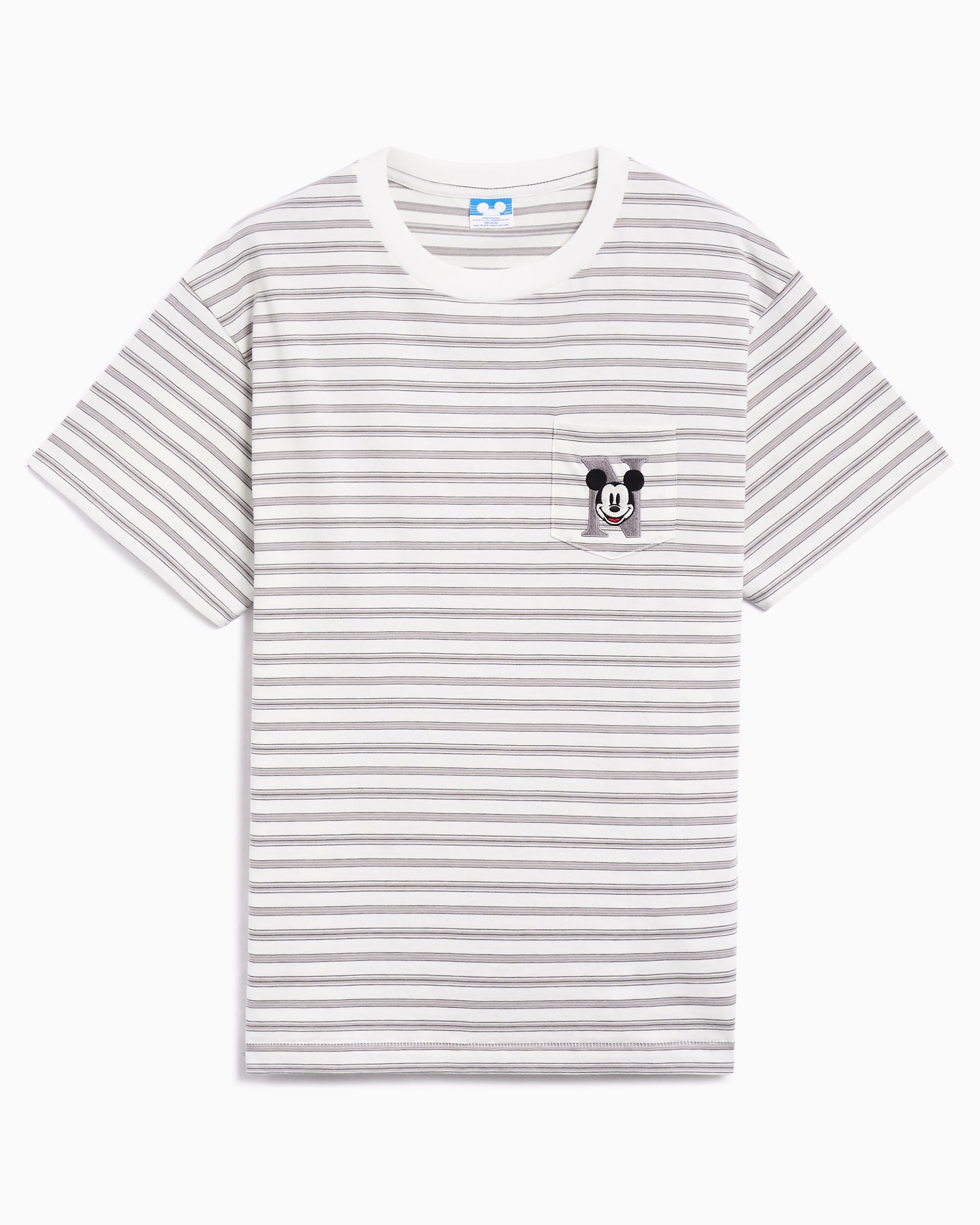 T-Shirts thisisneverthat® Mickey Boarder Striped Men's T-Shirt - DS251TTSST05-GRY