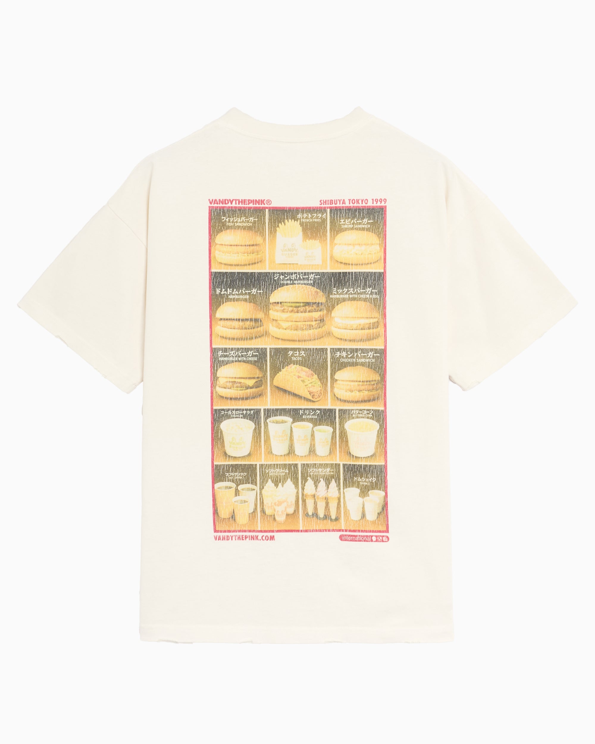 T-Shirts Vandy The Pink Burger Menu Eye Graphic Relaxed Men's T-Shirt - VD1091-101